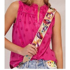 Anthropologie Pilcro Adira textured button down pink xs